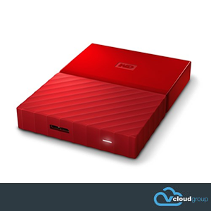 Western Digital My Passport 1TB Portable Hard Drive (Red)