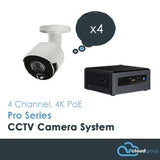 4 Channel, 4K UHD, Pro Series CCTV Camera System
