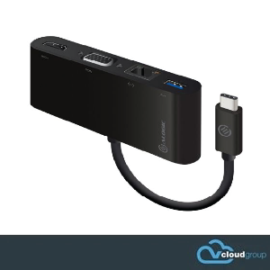 ALOGIC USB-C MultiPort Travel Adapter with HDMI/VGA/Gigabit Ethernet & USB3.0