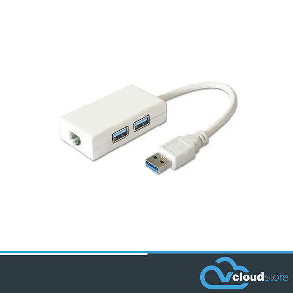 Astrotek USB 3.0 2 Ports Hub to Gigabit LAN